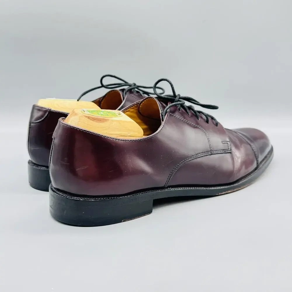 Cole Haan Shoes Mens 10 Brown Leather Cap Toe Derby Oxford Lace Up Dress Classic